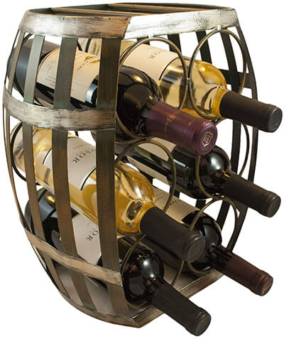 wine barrel shaped storage rack