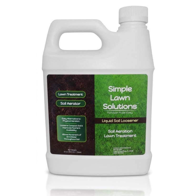 Liquid aerator to loosen soil by Simple Lawn Solutions.