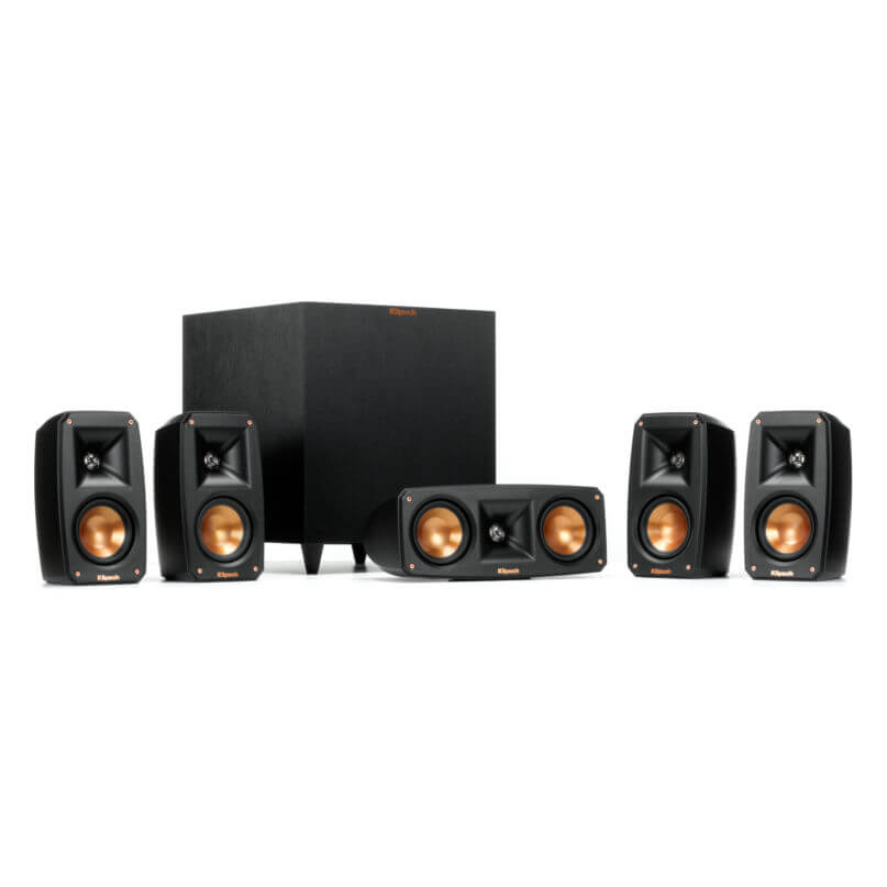 Home theater pack surround sound system by Klipsch.