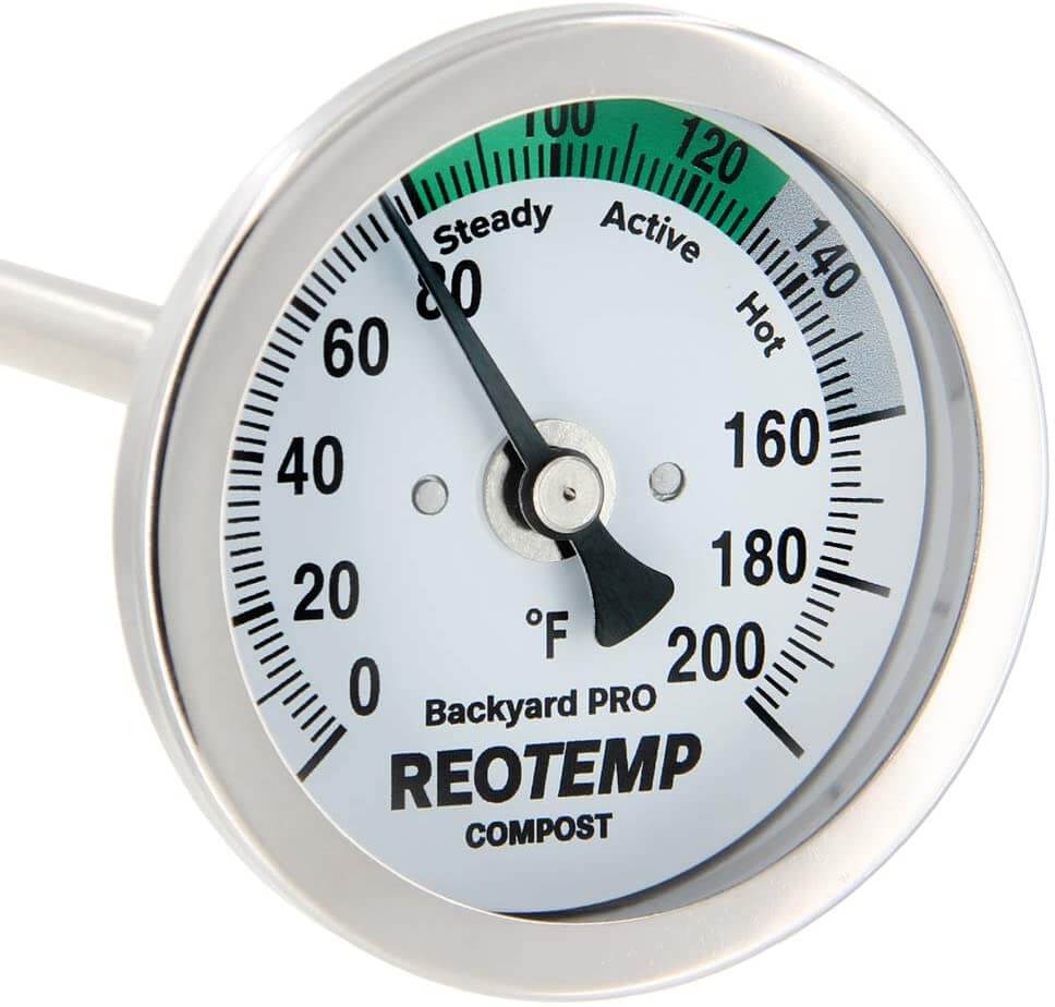 Backyard compost thermometer by Reotemp.